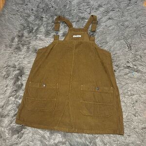 We The Free Corduroy Overall Smock Mini Dress
